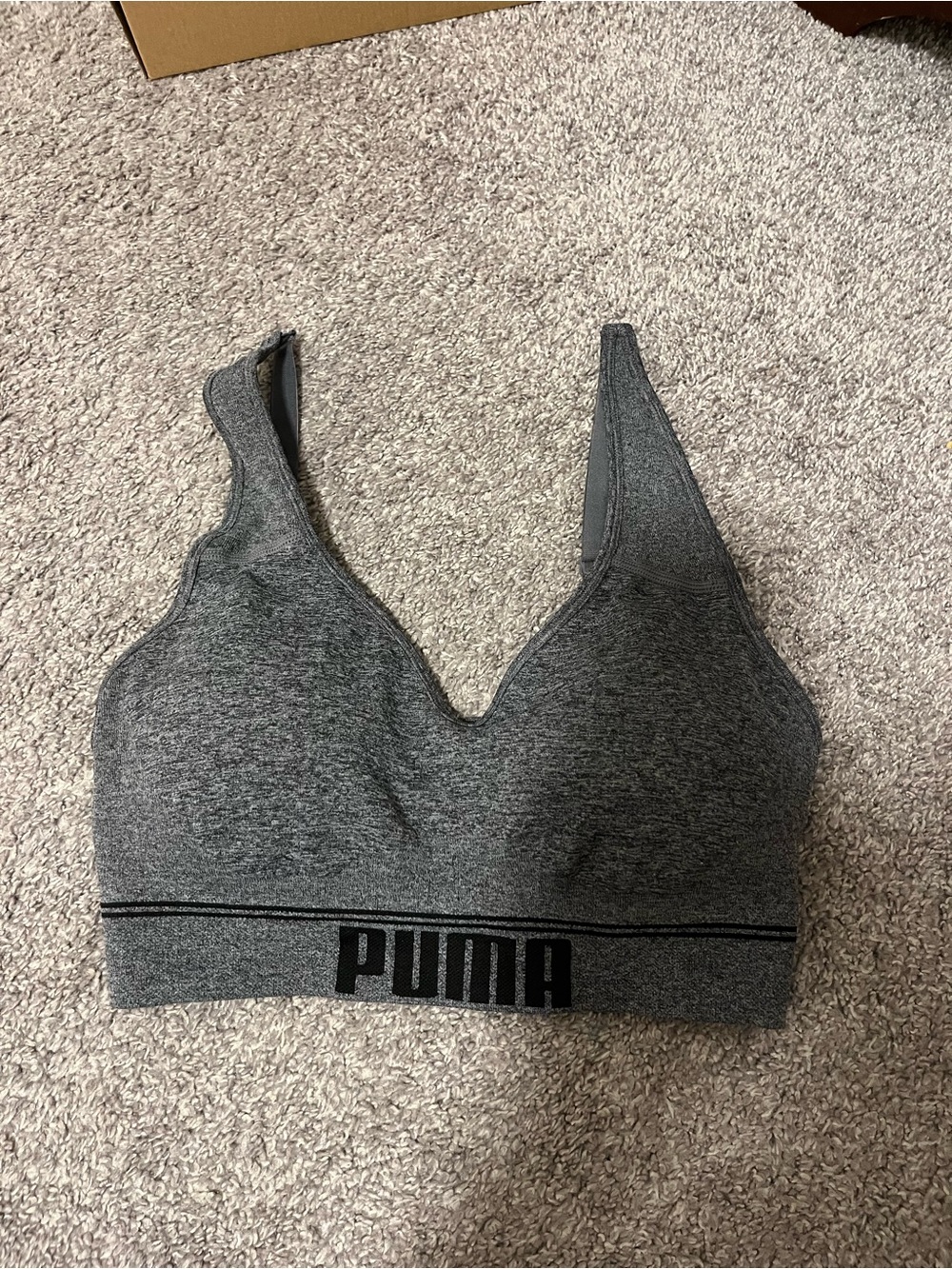 Puma Grey Seamless Light-Support Sports Bra